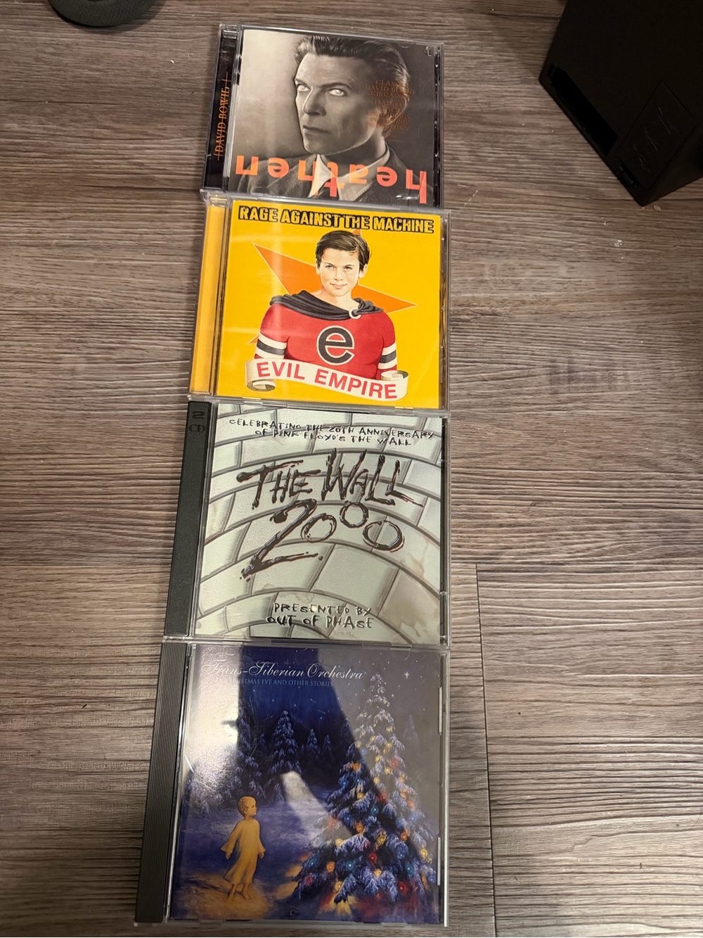 CD collection bundle- set of 4- rage against machine, David Bowie, trans sib…